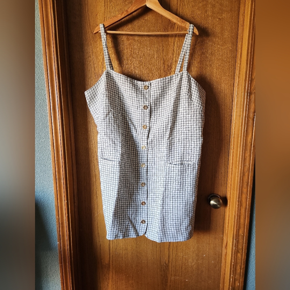 Jcrew Claudia Dress Black And Ivory Plaid